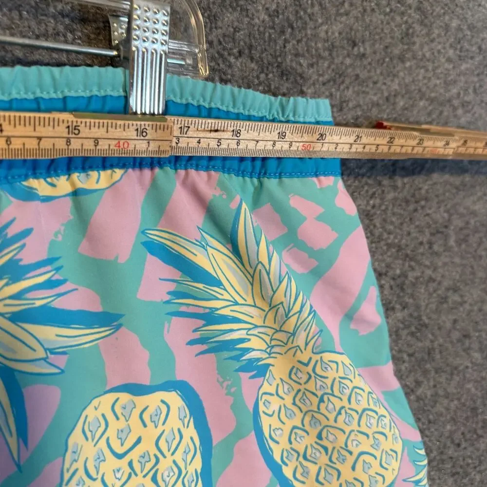 Chubbies Shorts Swim Trunks Mens 2XL‎ XXL Blue Pineapple Print Casual Stretch